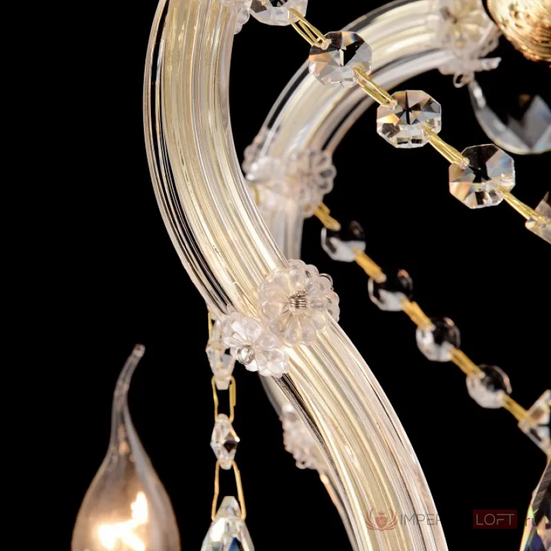Подвесная люстра Maytoni Doris DIA881-PL-15-G Цвет арматуры золото Цвет плафонов прозрачный от ImperiumLoft