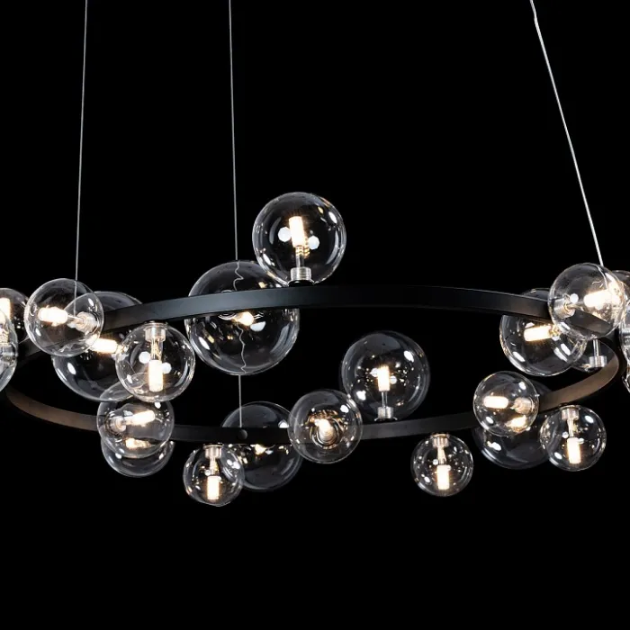 Подвесной светильник Loft it Molecule 10023/1200 Цвет арматуры черный Цвет плафонов прозрачный от ImperiumLoft