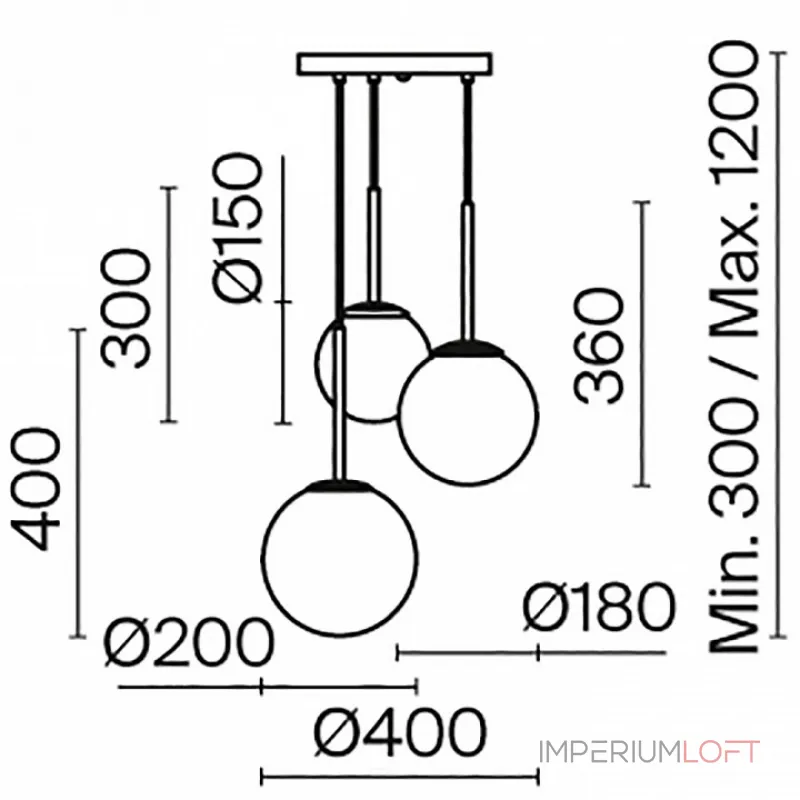 Подвесной светильник Maytoni Basic form MOD321PL-03W