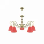 Подвесная люстра Lamp4You Classic 17 E3-05-H-LMP-O-26 Цвет арматуры золото Цвет плафонов красный от ImperiumLoft
