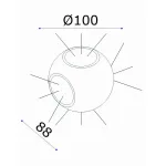 Накладной светильник Donolux DL18442 DL18442/14 Black R Dim