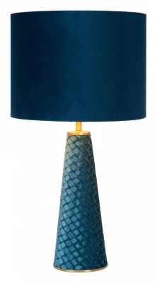 Настольная лампа декоративная Lucide Extravaganza Velvet 10501/81/37 Цвет плафонов голубой Цвет арматуры голубой