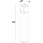 Наземный низкий светильник Deko-Light Facado 730332 Цвет арматуры черный Цвет плафонов белый от ImperiumLoft