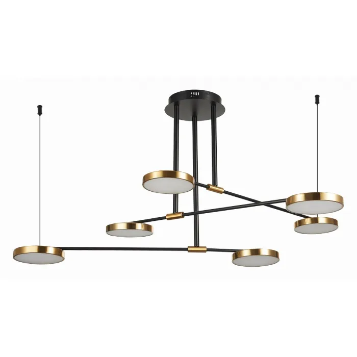Люстра на штанге ST-Luce Farone SL1605.403.06 Цвет плафонов латунь Цвет арматуры черный от ImperiumLoft
