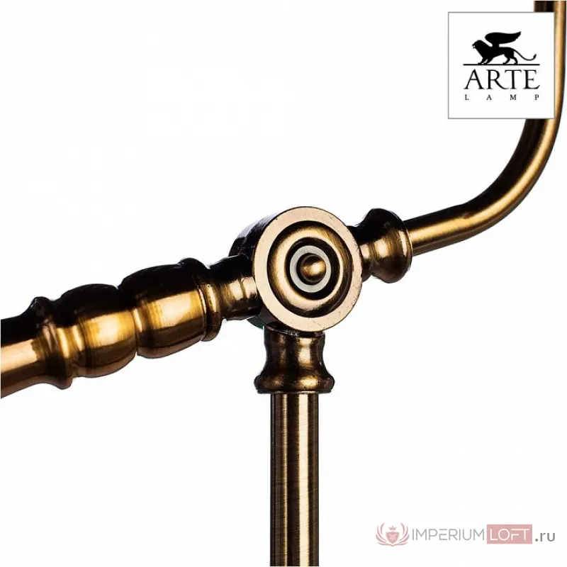 Настольная лампа декоративная Arte Lamp Seville A1509LT-1PB Цвет арматуры медь Цвет плафонов белый от ImperiumLoft