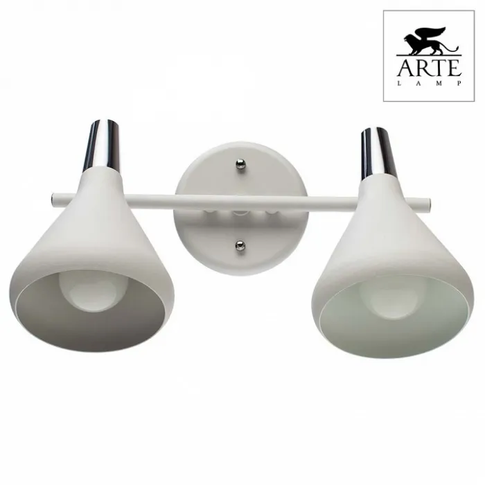Спот Arte Lamp Ciclone A9154AP-2WH Цвет арматуры хром Цвет плафонов белый от ImperiumLoft