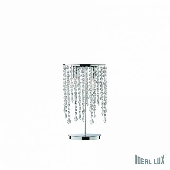 Настольная лампа декоративная Ideal Lux Rain RAIN CLEAR TL2 Цвет арматуры хром Цвет плафонов прозрачный от ImperiumLoft