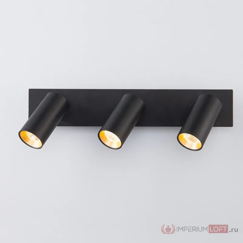 Спот Eurosvet Fleur 20066/3 LED черный/золото Цвет арматуры черный Цвет плафонов черный от ImperiumLoft