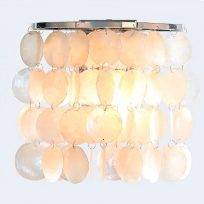 Настенный светильник с перламутром 60084/2 хром