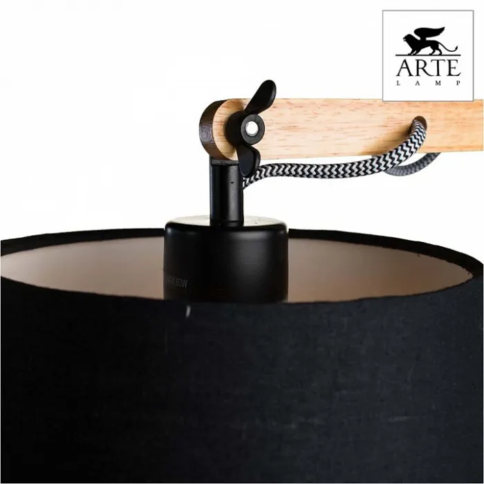 Торшер Arte Lamp Pinocchio A5700PN-1BK Цвет арматуры коричневый Цвет плафонов черный от ImperiumLoft