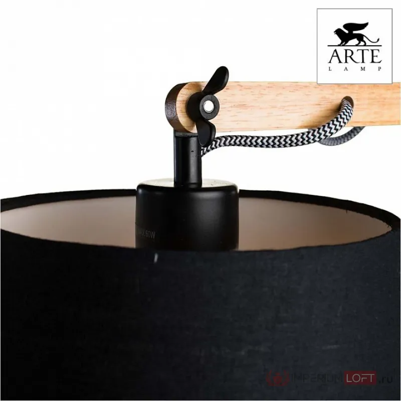 Торшер Arte Lamp Pinocchio A5700PN-1BK Цвет арматуры коричневый Цвет плафонов черный от ImperiumLoft
