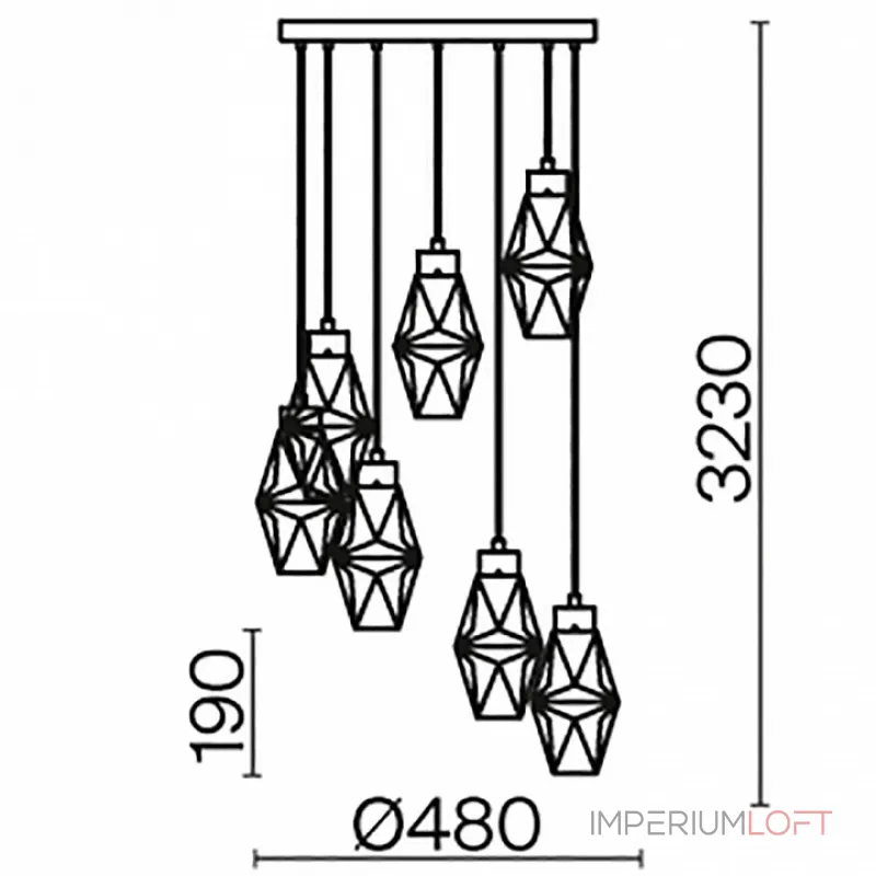 Подвесной светильник Maytoni Coctail time MOD325PL-07G Подвесной светильник Maytoni Coctail time MOD325PL-07G