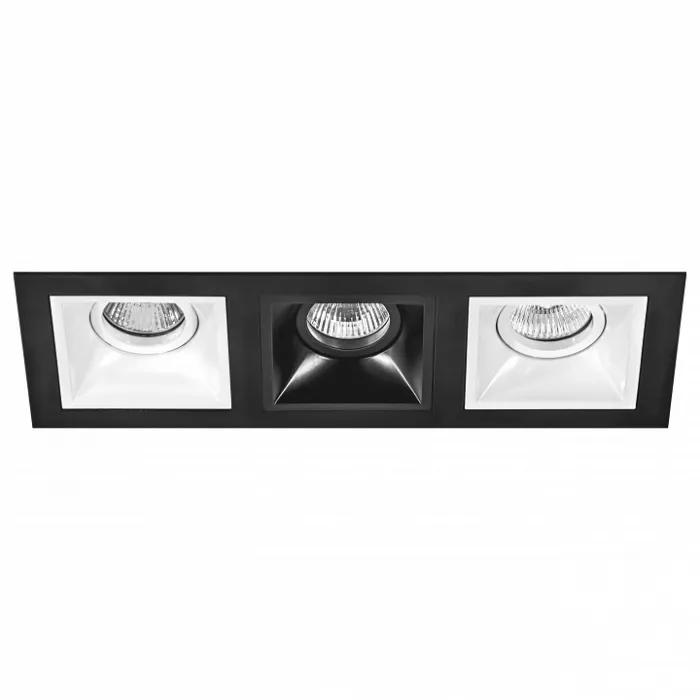 Встраиваемый светильник Lightstar Domino D537060706 цвет арматуры черно-белый от ImperiumLoft