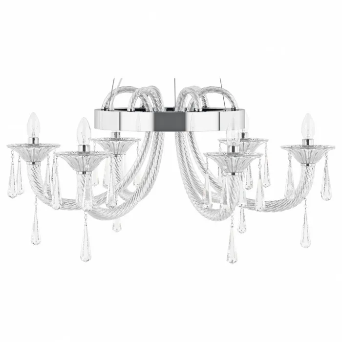 Подвесная люстра Lightstar Corno 821060 Цвет арматуры хром Цвет плафонов прозрачный от ImperiumLoft