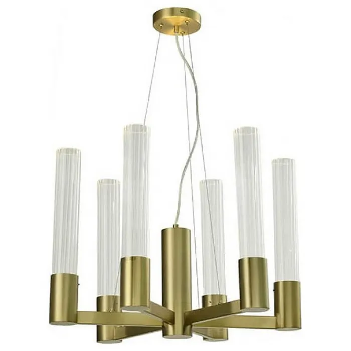 Подвесная люстра Newport 7270 7276/C brass Цвет арматуры золото Цвет плафонов разноцветный от ImperiumLoft