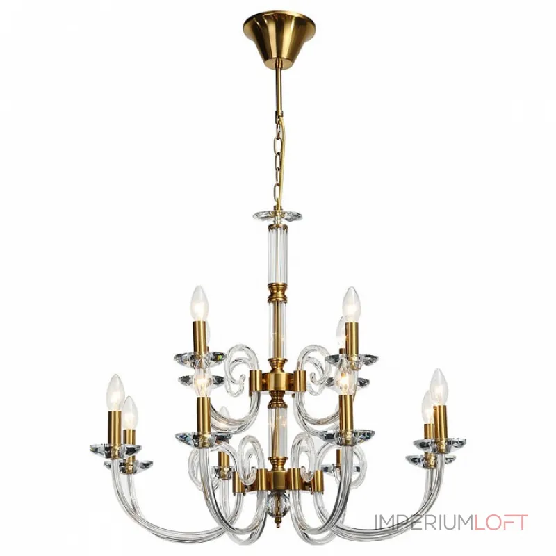 Подвесная люстра Stilfort Glass 1050/03/12P Цвет арматуры золото