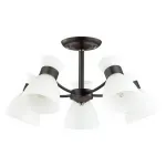 Люстра на штанге Lumion Wilma 4534/5C Цвет плафонов белый Цвет арматуры черный от ImperiumLoft