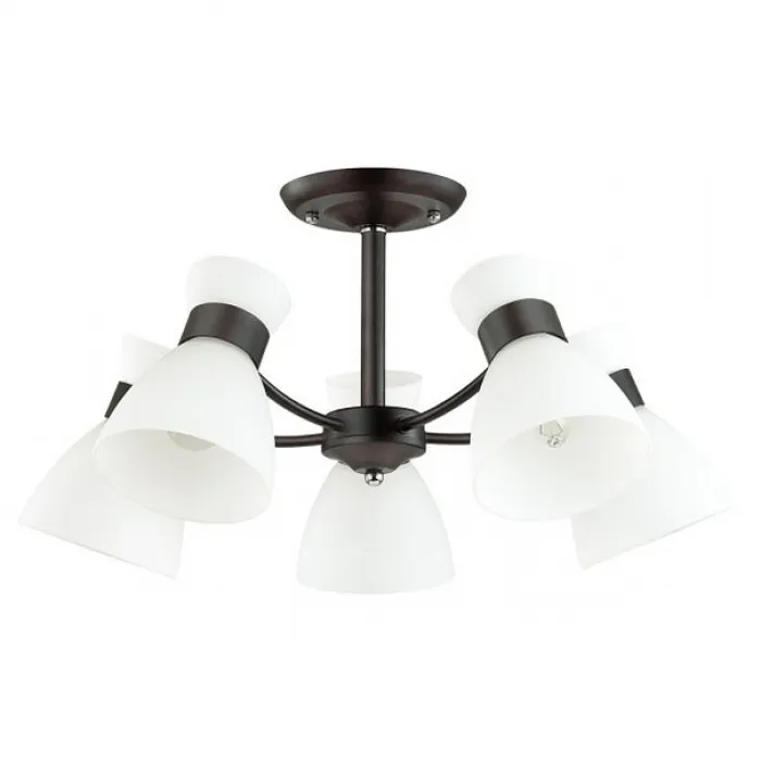 Люстра на штанге Lumion Wilma 4534/5C Цвет плафонов белый Цвет арматуры черный от ImperiumLoft