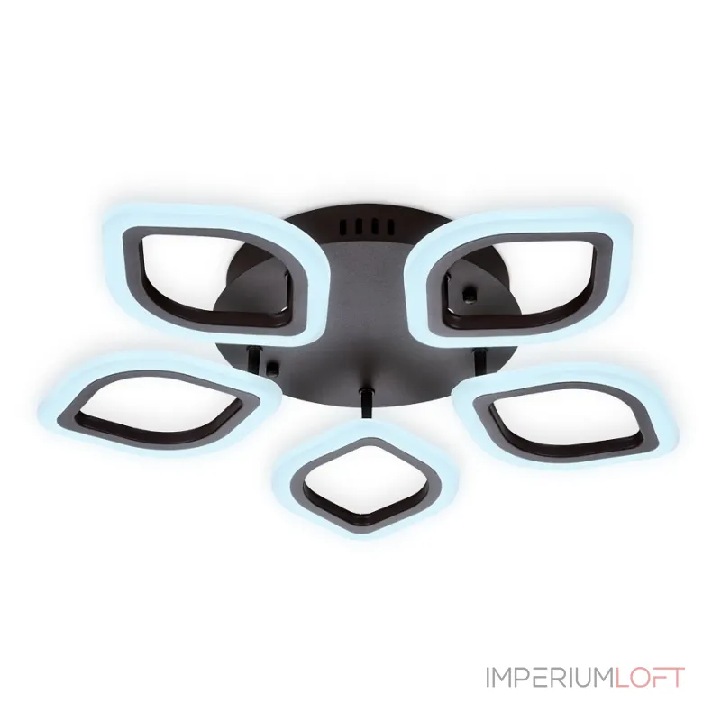 Накладной светильник Ambrella Original FA443/5 CF кофе 60W 540*520*80 (ПДУ РАДИО 2.4G) Цвет арматуры коричневый Цвет плафонов белый