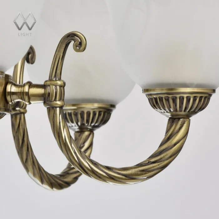 Подвесная люстра MW-Light Ариадна 20 450016305 Цвет арматуры бронза Цвет плафонов белый от ImperiumLoft