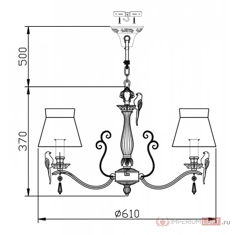 Подвесная люстра Maytoni Bird ARM013-06-W Цвет арматуры белый Цвет плафонов белый от ImperiumLoft