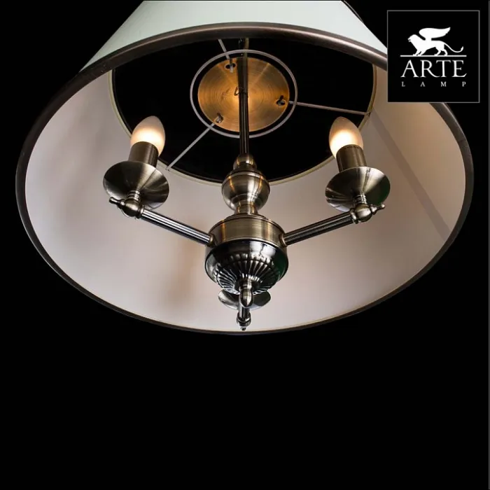 Подвесной светильник Arte Lamp Alice A3579SP-3AB Цвет арматуры бронза Цвет плафонов кремовый от ImperiumLoft