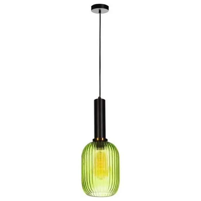 Подвесной светильник Loft it Iris 2072-A+BL Цвет арматуры черный Цвет плафонов зеленый от ImperiumLoft