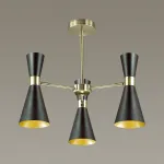 Люстра на штанге Lumion Quinn 3662/3C Цвет арматуры бронза Цвет плафонов черный от ImperiumLoft