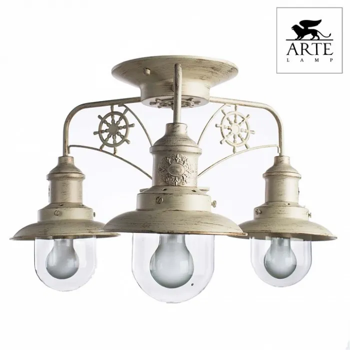 Потолочная люстра Arte Lamp Sailor A4524PL-3WG Цвет арматуры золото Цвет плафонов прозрачный от ImperiumLoft