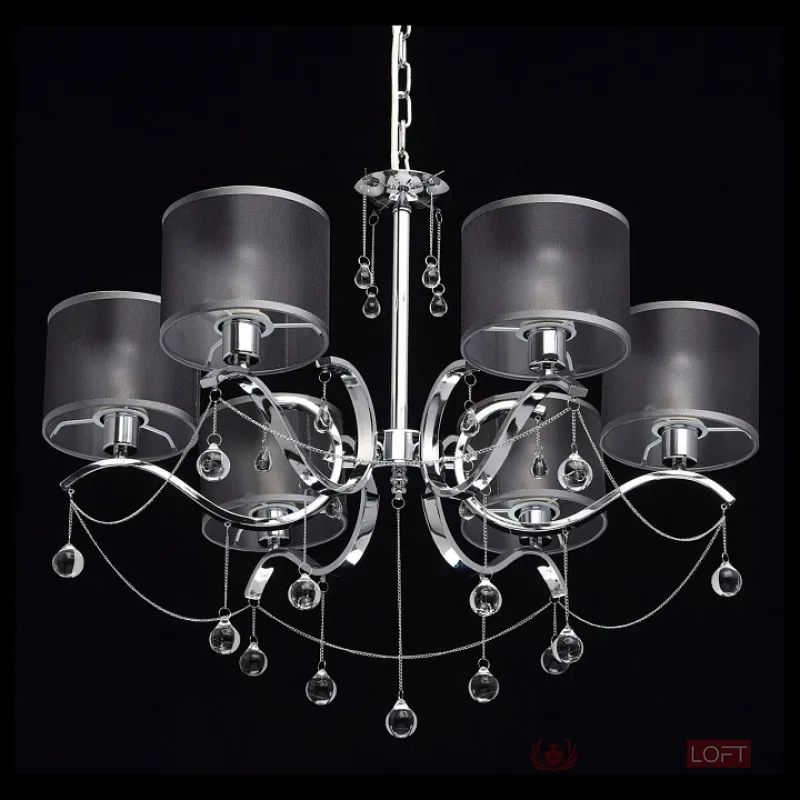 Подвесная люстра MW-Light Федерика 82 379019006 Цвет арматуры хром Цвет плафонов черный от ImperiumLoft