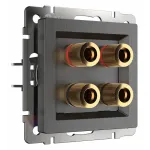 Розетка акустическая без рамки Werkel графит рифленый W1185004 от ImperiumLoft
