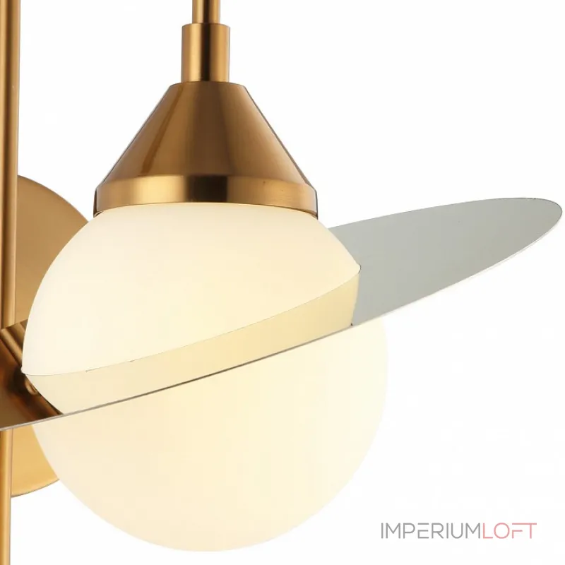 Бра Stilfort Saturn 2125/03/01W Цвет плафонов белый Цвет арматуры золото Бра Stilfort Saturn 2125/03/01W Цвет плафонов белый Цвет арматуры золото