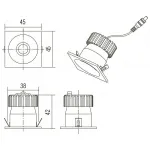Встраиваемый светильник Donolux DL18571 DL18571/01WW-White SQ Dim