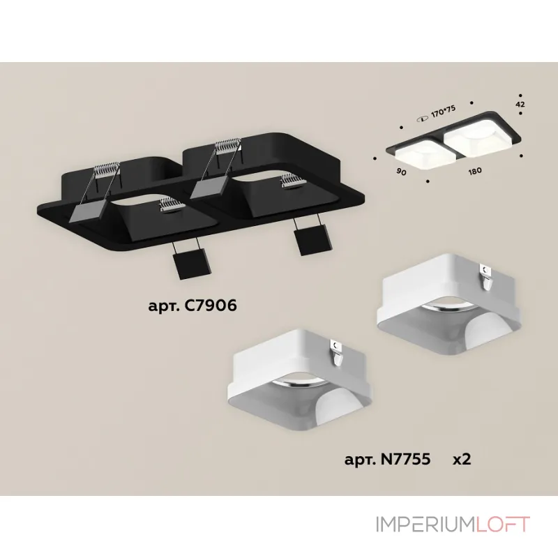 Встраиваемый светильник Ambrella Xc7906 1 XC7906013 Цвет плафонов белый Встраиваемый светильник Ambrella Xc7906 1 XC7906013 Цвет плафонов белый
