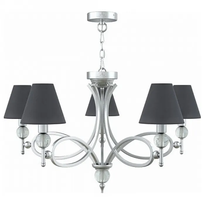 Подвесная люстра Lamp4You Eclectic 15 M2-05-CR-LMP-O-22 Цвет арматуры хром Цвет плафонов черный от ImperiumLoft