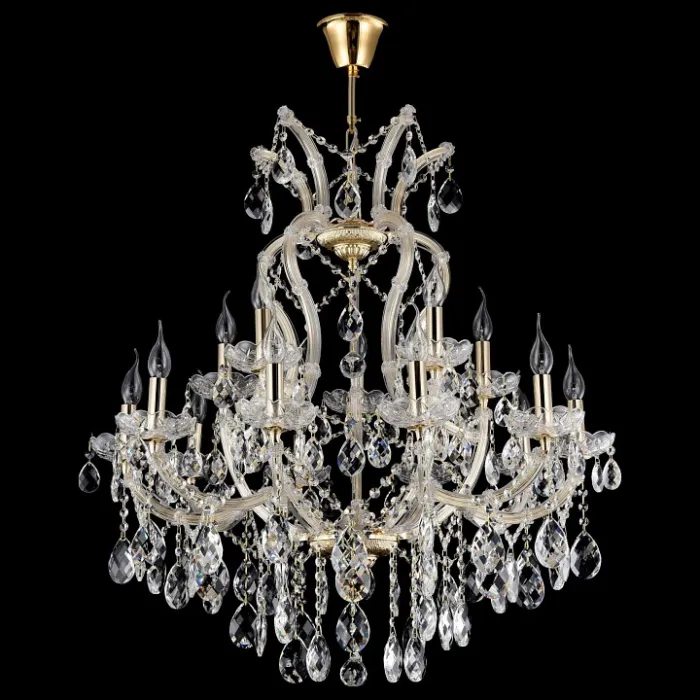 Подвесная люстра Maytoni Doris DIA881-PL-15-G Цвет арматуры золото Цвет плафонов прозрачный от ImperiumLoft