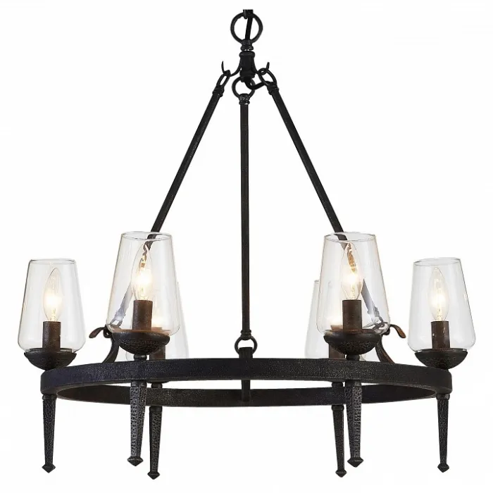 Подвесная люстра Arte Lamp 1722 A1722SP-6BA Цвет арматуры черный Цвет плафонов прозрачный от ImperiumLoft