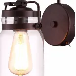 Бра Arte Lamp Bene A9179AP-1CK Цвет арматуры черный Цвет плафонов прозрачный