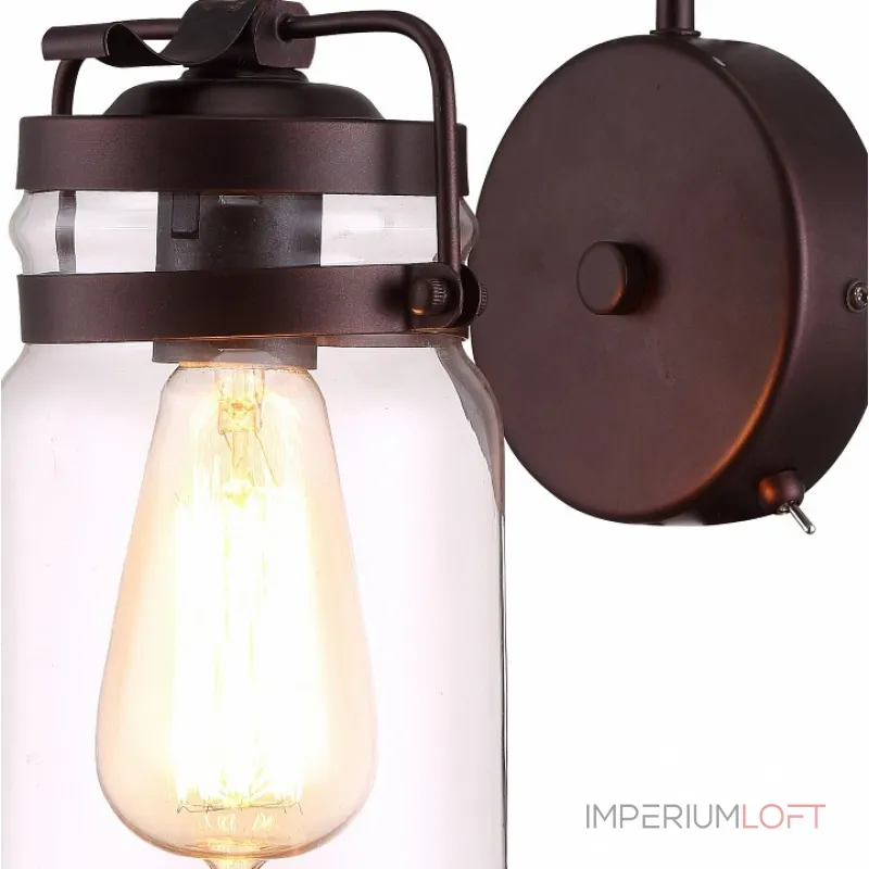 Бра Arte Lamp Bene A9179AP-1CK Цвет арматуры черный Цвет плафонов прозрачный