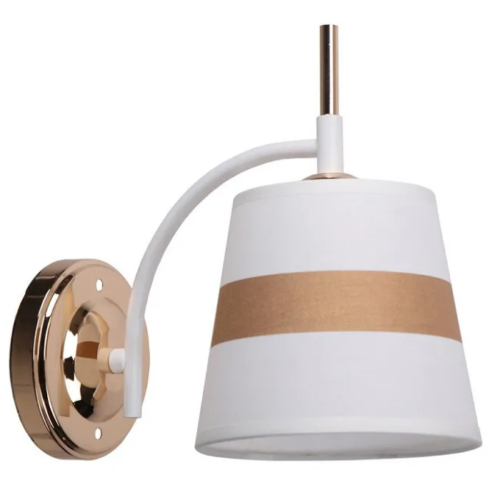 Бра Imex MD.51151 MD.51151-1-W FGD цвет арматуры золото цвет плафонов белый от ImperiumLoft