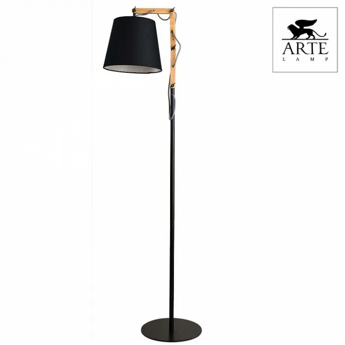 Торшер Arte Lamp Pinocchio A5700PN-1BK Цвет арматуры коричневый Цвет плафонов черный от ImperiumLoft