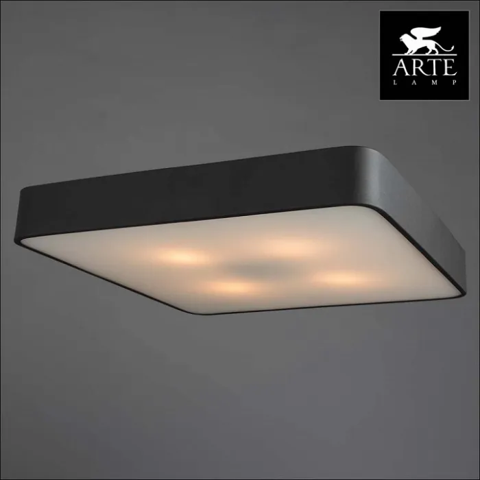 Накладной светильник Arte Lamp Cosmopolitan A7210PL-4BK Цвет арматуры черный Цвет плафонов белый от ImperiumLoft