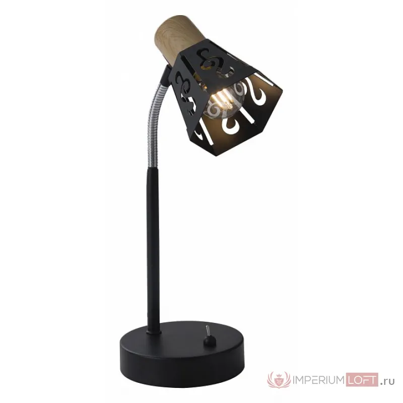 Настольная лампа офисная Rivoli Notabile T1 BK Б0038109 Цвет арматуры черный Цвет плафонов черный от ImperiumLoft