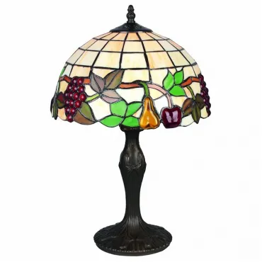 Настольная лампа декоративная Omnilux Alenquer OML-80304-01 Цвет арматуры бронза Цвет плафонов разноцветный