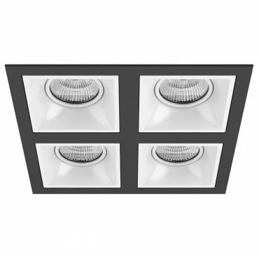 Встраиваемый светильник Lightstar Domino D54706060606 цвет арматуры черно-белый