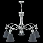Подвесная люстра Lamp4You Eclectic 15 M2-05-CR-LMP-O-22 Цвет арматуры хром Цвет плафонов черный от ImperiumLoft