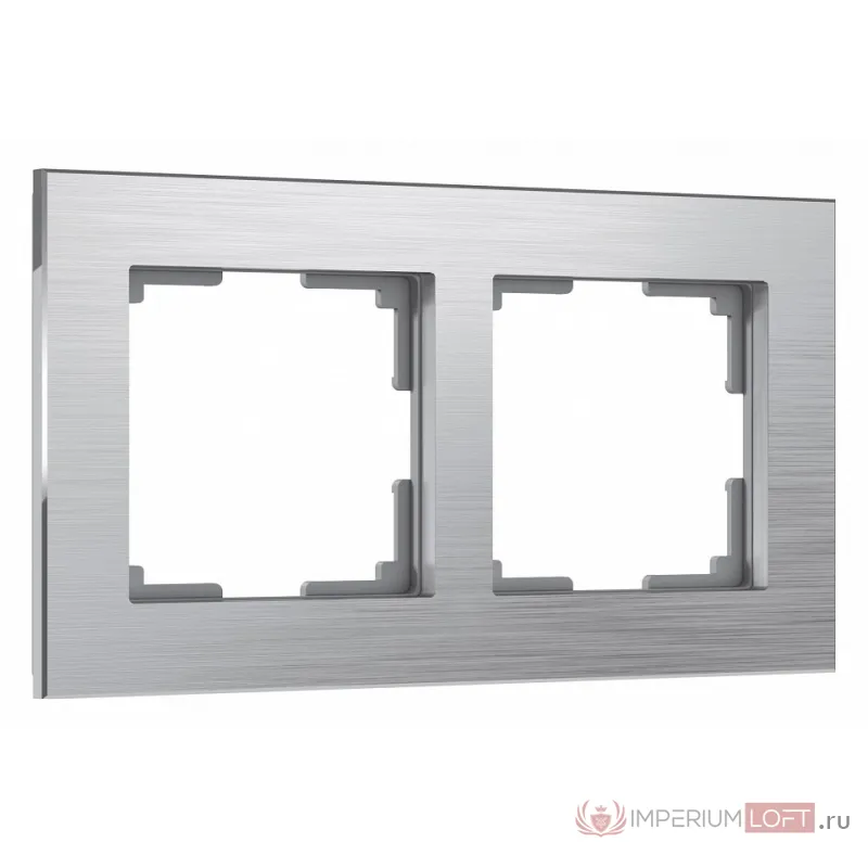 Рамка на 2 поста Werkel Aluminium (алюминий) W0021706 Цвет арматуры серебро от ImperiumLoft