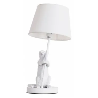 Настольная лампа декоративная Arte Lamp Gustav A4420LT-1WH Цвет плафонов белый Цвет арматуры белый от ImperiumLoft