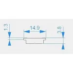 Профиль накладной  Deko-Light T-01-10 970762 Цвет арматуры серебро