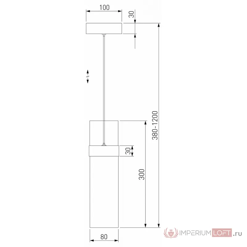 Подвесной светильник Eurosvet Lumen 50244/1 LED черный/прозрачный от ImperiumLoft